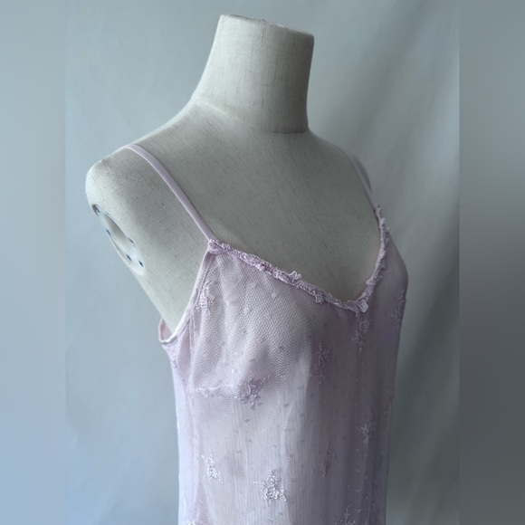Flora Light Pink Lace Overlay Embroidered Appliqué Chemise Lingerie - Picture 2 of 13